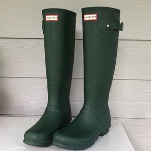 Hunter boots tall green, UK 7, US 9, EU 40/41